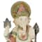 26.5" Gold Ganesh Sculpture with Green, Blue & Red Accents